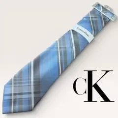 ネクタイ Calvin Klein ストライプ柄 ブルー タイ カルバンクラインのサムネイル