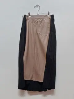 SPIRALGIRL スカート サイドプリーツアシメロングスカート