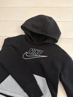 NIKE フード付きトレーナー L 黒/グレー　パーカー　美品