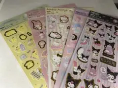 ハローキティ・くろみ・リトルツインスター ステッカーセット　5枚セット