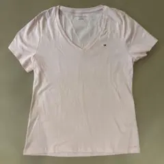 TOMMY HILFIGER ピンク Vネック Tシャツ XL