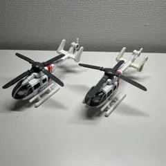 ホワイト/レッド ヘリコプター 2機セット