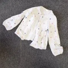 H&Mドット柄グレーカーディガン