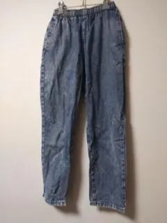GUデニムウエストゴムパンツ150