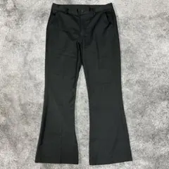MONO-MARTモノマート フレアカットパンツ スラックス　ブラックのサムネイル