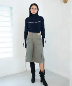 EMB Half Zip Cropped Knitのサムネイル