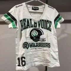 RealBvoice ユニフォーム風デザイン 半袖 Tシャツ ホワイト Y2K
