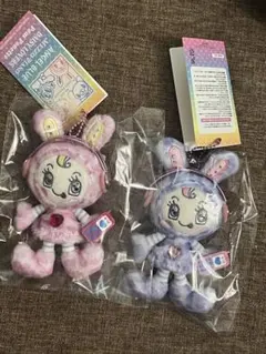 メゾピアノ　ベリエちゃん　レオパード　ぬいぐるみチャーム　ピンク　パープル