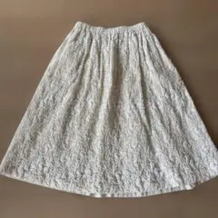 トリコ コムデギャルソン ティアードスカート フリル 刺繍 花柄