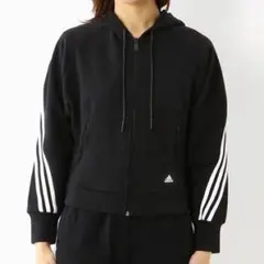 新品 希少L adidas 3-STRIPES フード&パンツ 上下セット 黒