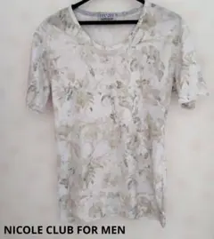 【NICOLE CLUB FOR MEN】花柄 半袖 Tシャツ