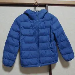 ユニクロ 中綿ジャンパー アウター 130 ブルー ブルゾン