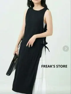 FREAK'S STORE ノースリーブワンピース ブラック　リボン　ロング