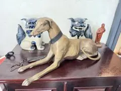 ビンテージ イングリッシュグレイハウンド 真鍮 置物 オブジェ 犬の