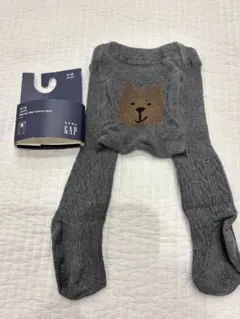 GAP ベビータイツ 0-12ヶ月 グレー クマ柄