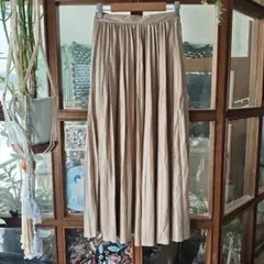 classical elf 合皮みたい プリーツロングスカート ゴムウエスト　Ｍ