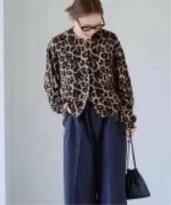 レオパード柄 長袖カーディガン