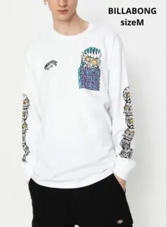 BILLABONG　ビラボン　 グラフィック　ロングTシャツ　白　M