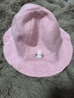 파밀리아 토끼 자수 핑크 모자 47cm