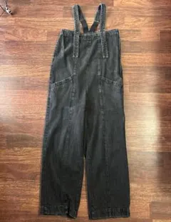 JEANASIS　ブラックデニムサロペット　オーバーオールのサムネイル