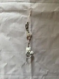 ハローキティ 天使小悪魔デザインシリーズ シークレットストラップ　水色キティ