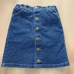 デニムブルー ボタン付きスカート120ライトオンのサムネイル