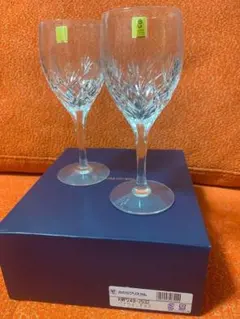 カガミクリスタル ワイングラス ボナール 2個セット箱付き 16500→6200