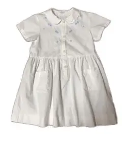 t*o様 ファミリア風☆小花柄刺繍シャツワンピース120