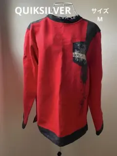 クイックシルバー QUIKSILVER メンズ トレーナー 赤 サイズM