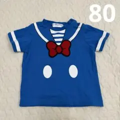 ディズニーリゾート ドナルド 半袖80