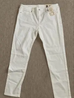 新品　無印良品 MUJI オーガニックコットン　スーパーストレッチ デニム　白