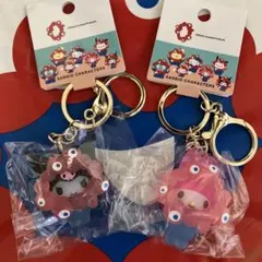 万博 サンリオ ミャクミャク 立体マスコットキーホルダー クリア マイメロクロミ