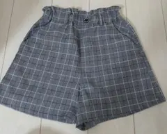 グレー系チェック ハーフパンツ