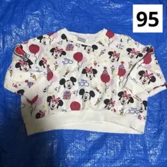 ディズニー ミッキー ミニー 100周年 裏起毛 長袖 トレーナー キッズ 95