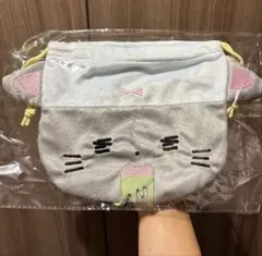 ano あのちゃん ニャンオェふわふわ巾着ポーチ