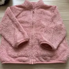 フリース ピンク ジップアップアウター