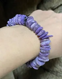 チャロアイト　大粒さざれ　ブレスレット　内径１５cm