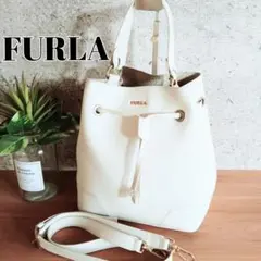 ap様専用☆フルラ ステイシー 巾着バッグ ホワイト 白 - メルカリ