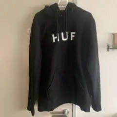 HUF 黒 フード付きパーカー