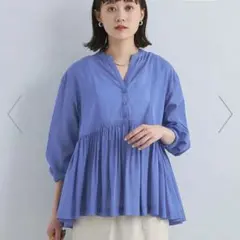 グリーンレーベルリラクシング 全方位映え ブラウス LTBLUE F