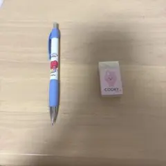 BT21 TATAシャープペンシル、COOKY消しゴムセット