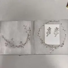 【3点セット】ANNAN WEDDING ネックレス イヤリング ヘッドドレス