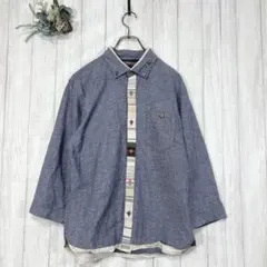 ☆バースブレス/Bath Breath (L) 長袖シャツ ストライプ前立て