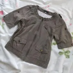 ☆彡ノーカラー ジャケット ジップアップ