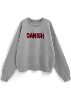 【GRL】オーバーサイズロゴ刺繍ニットトップス[dh1295] グレー