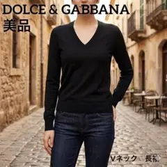 美品 DOLCE & GABBANA ニット レディース Vネック 黒 38 Mのサムネイル