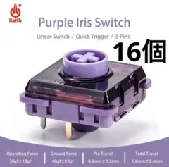 【16個】静音モデル レバーレスKailh Purple Iris