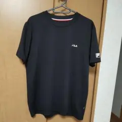 FILA ブラック メッシュ 半袖Tシャツ