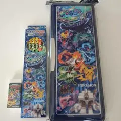 ポケモン 筆箱 ホログラム＆鉛筆2B 消しゴム3点セット☆新品