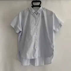 パールボタン　ブルー　シャツのサムネイル